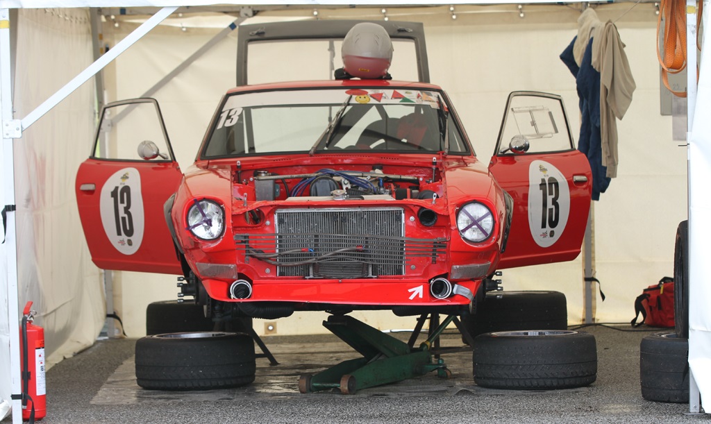 #13 Datsun 240 Z gøres klar til første løb i eftermiddag
(Foto: Motorsporten.dk)